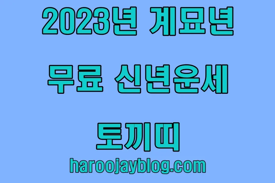 신년운세 토끼띠